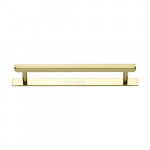 M Marcus Heritage Brass Hexagonal Design Cabinet Pull with Plate 160mm Centre to Centre